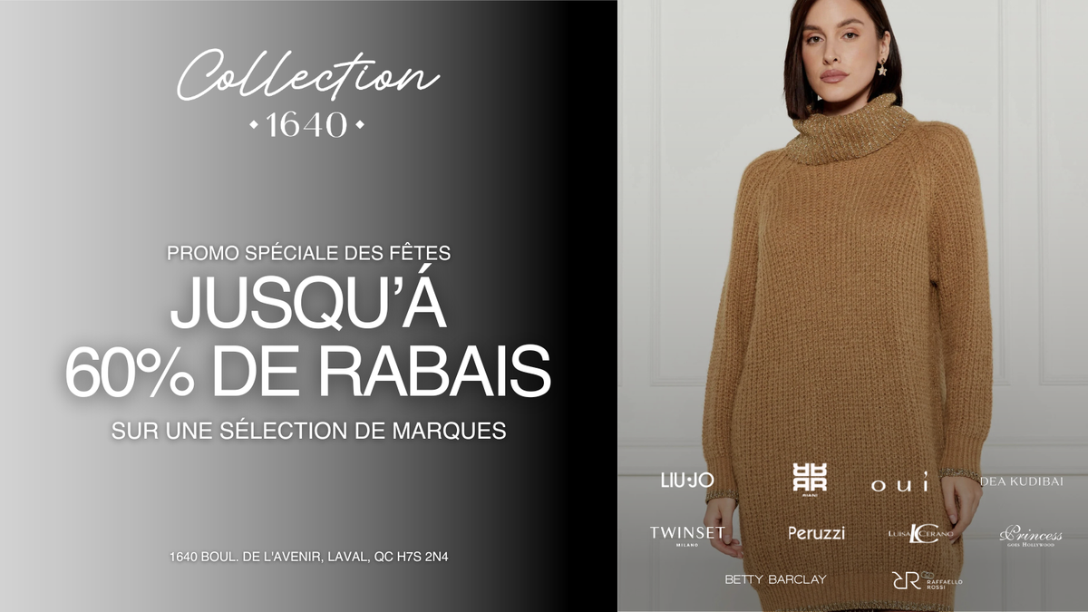 ❄️ PROMO TEMPS DES FÊTES — Jusqu’à 60 % de rabais