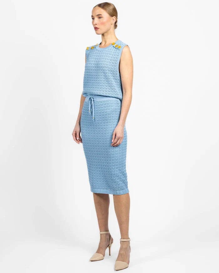 L’Agence Lacen Pointelle Knit Skirt