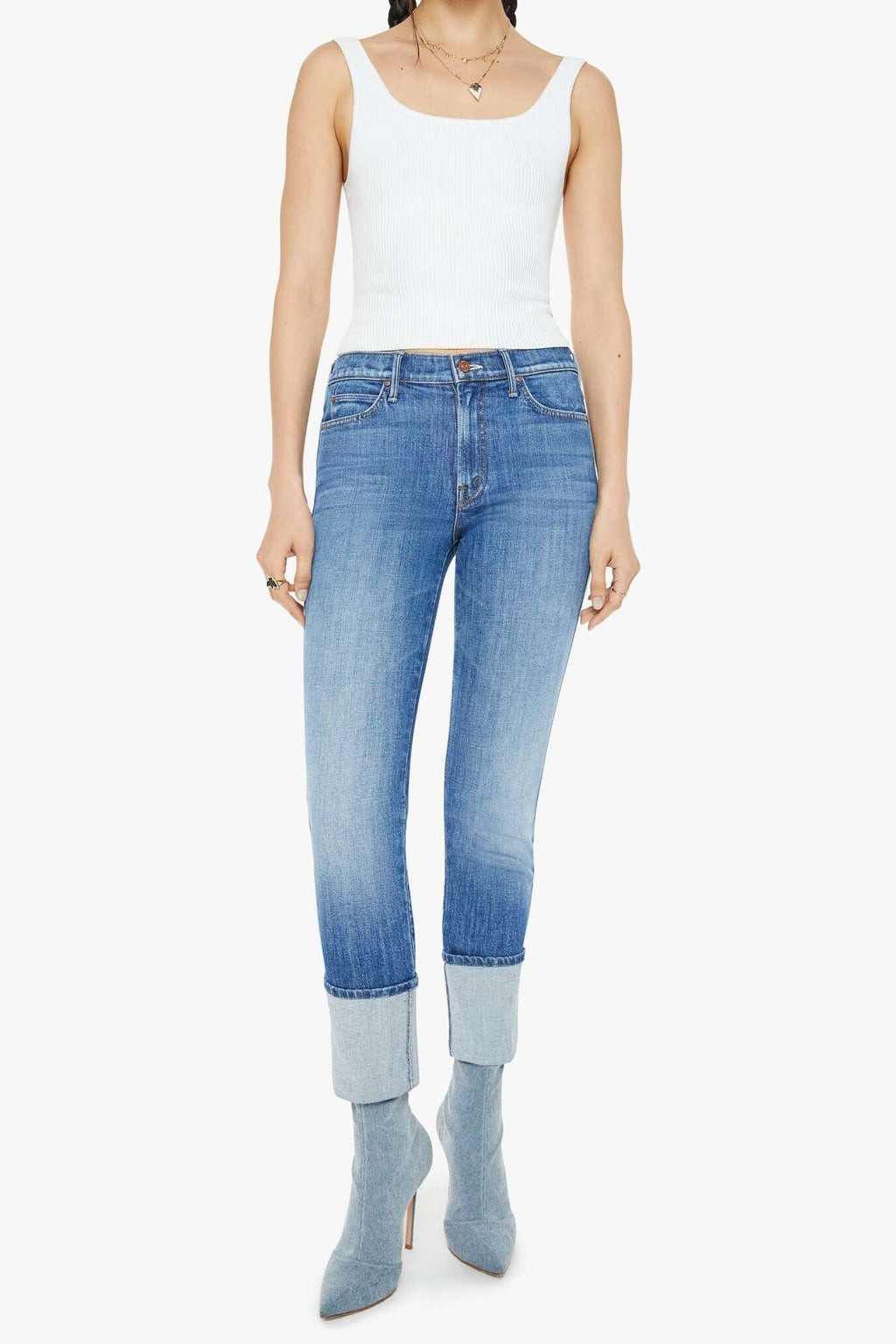 Mother High Waisted Pony Boy Ankle Jean