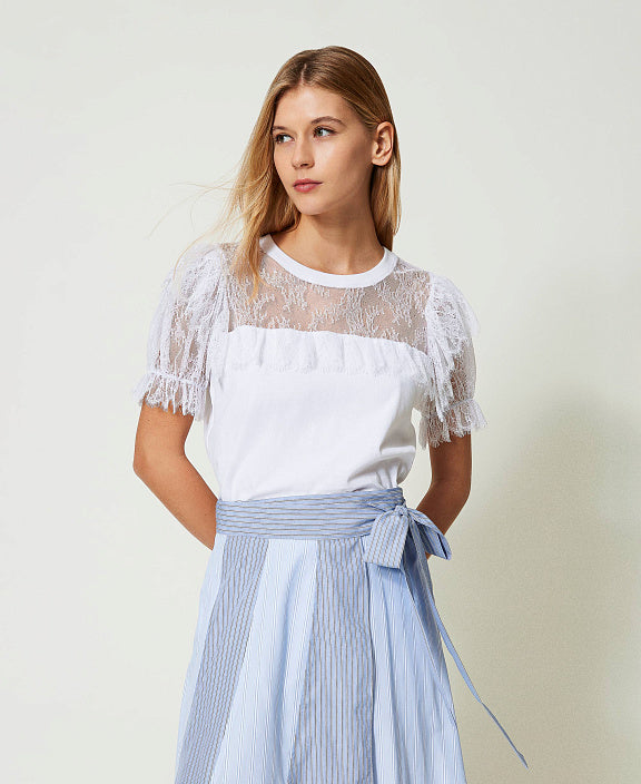 T-shirt Twinset en dentelle
