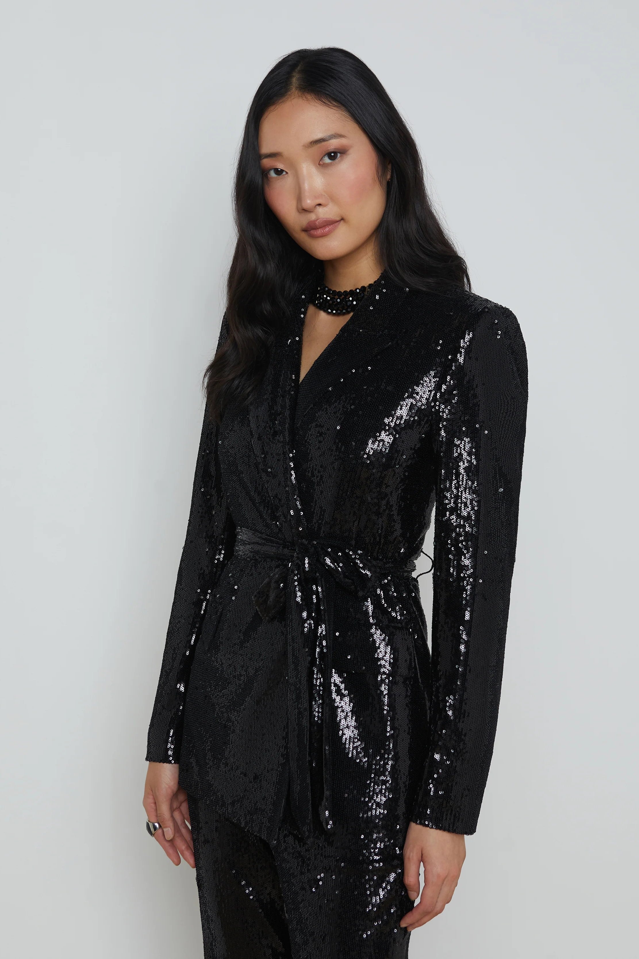 Blazer ceinturé à enrouler de l'Agence Jordana