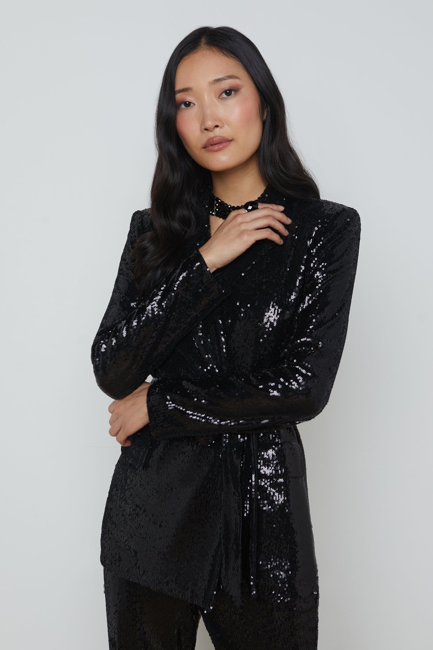 Blazer ceinturé à enrouler de l'Agence Jordana
