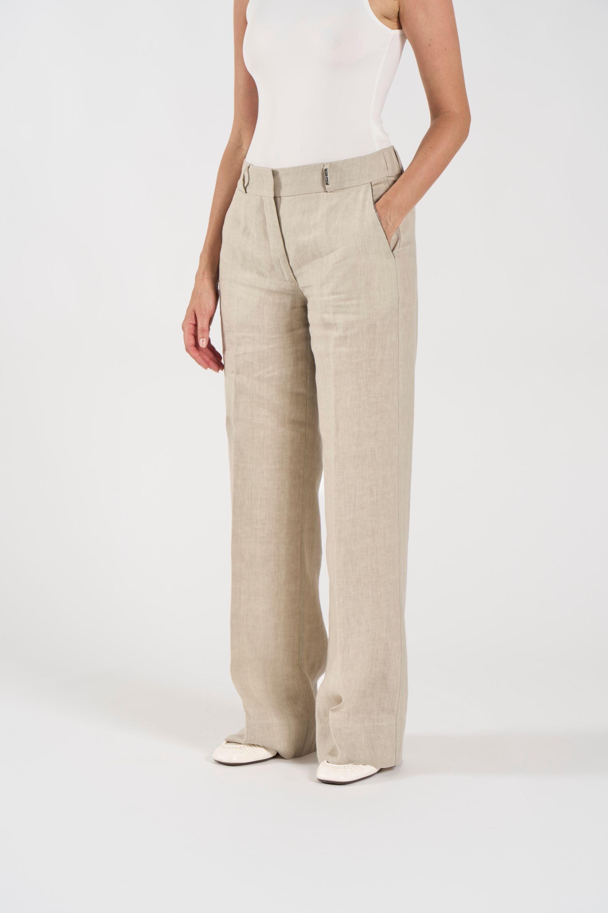 Tonet Linen Wide Pants Bambu