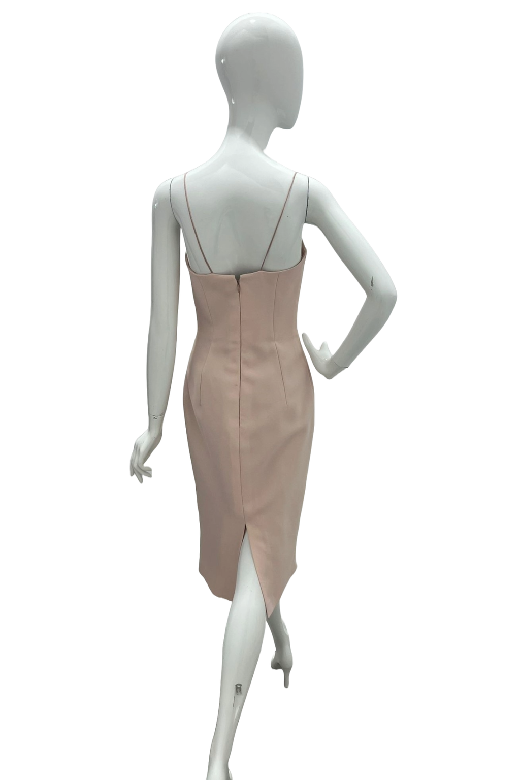 Lucian Matis V-Neck Spaghetti Strap Cocktail Dress Blush