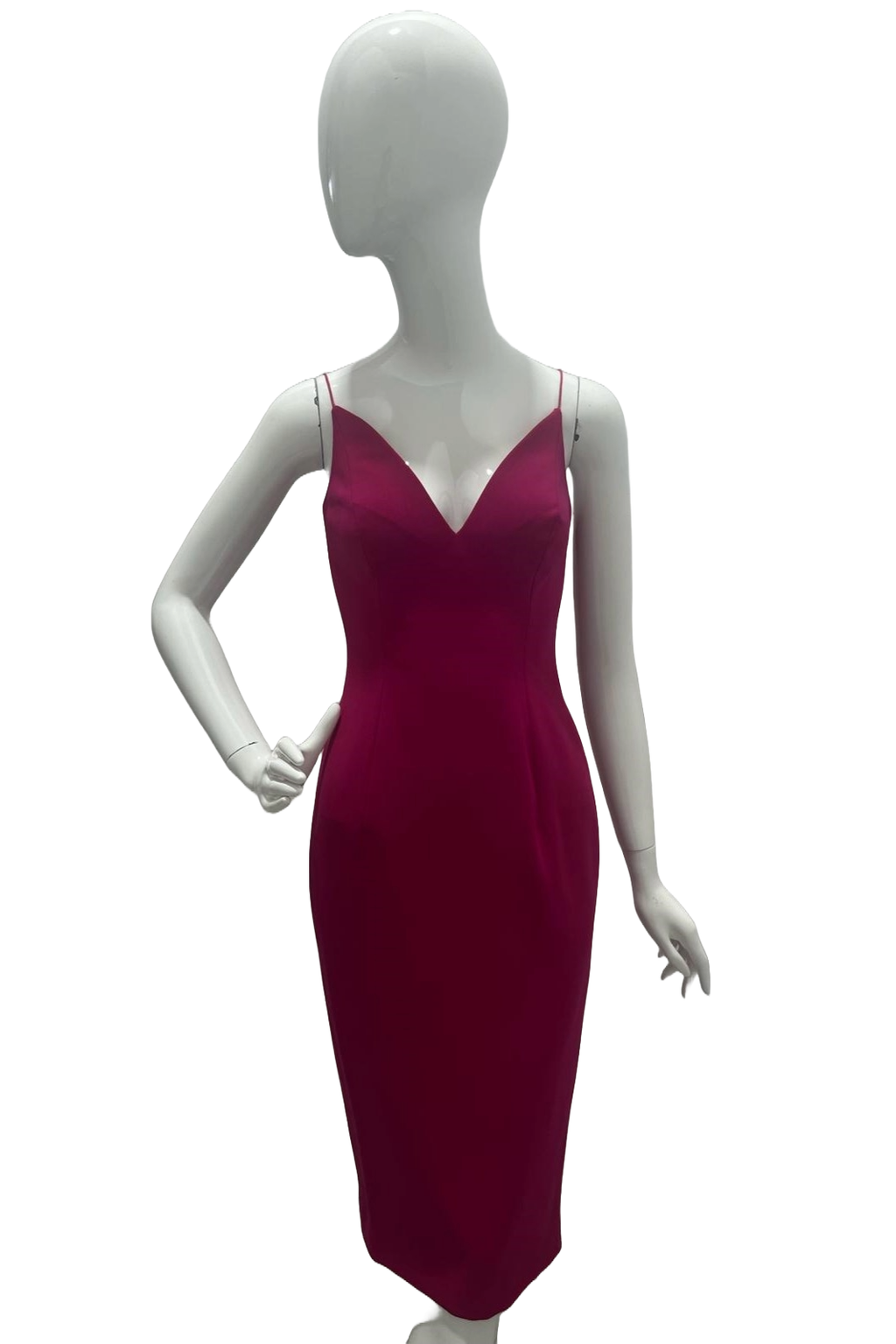 Robe de cocktail à fines bretelles et col en V Lucian Matis