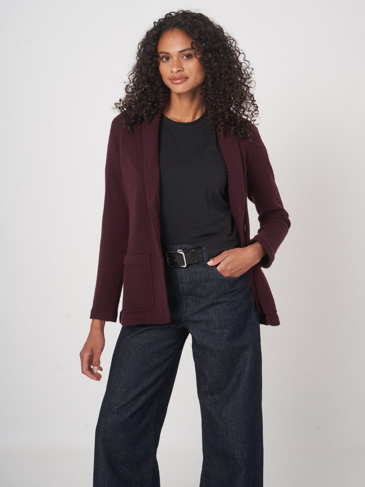 Blazer en laine tricotée douce Repeat