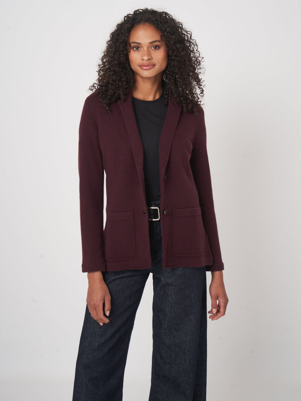 Blazer en laine tricotée douce Repeat