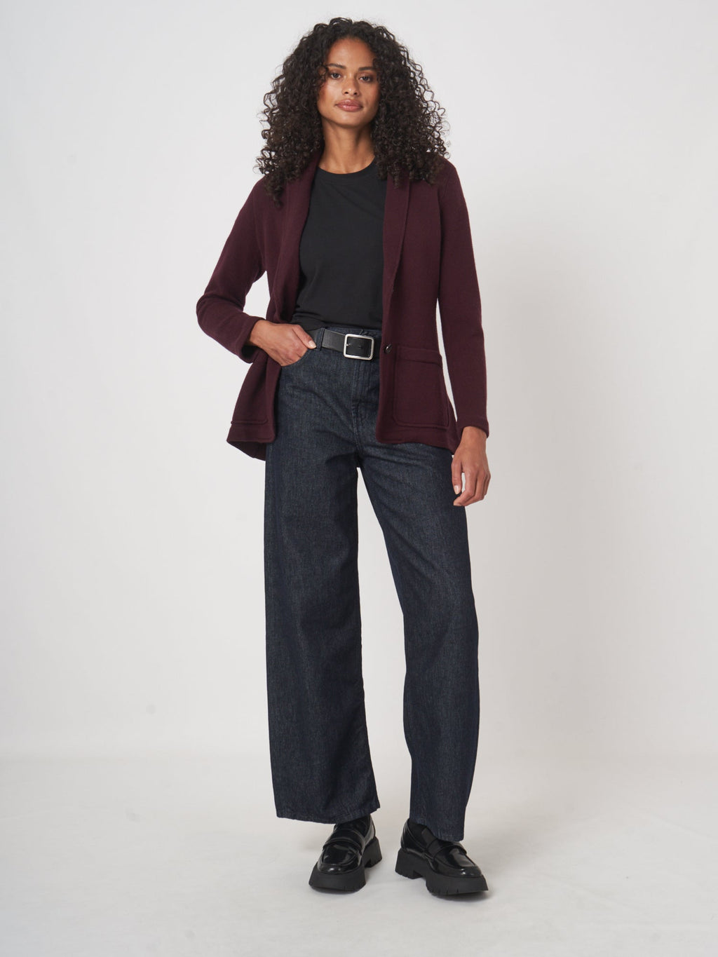 Blazer en laine tricotée douce Repeat