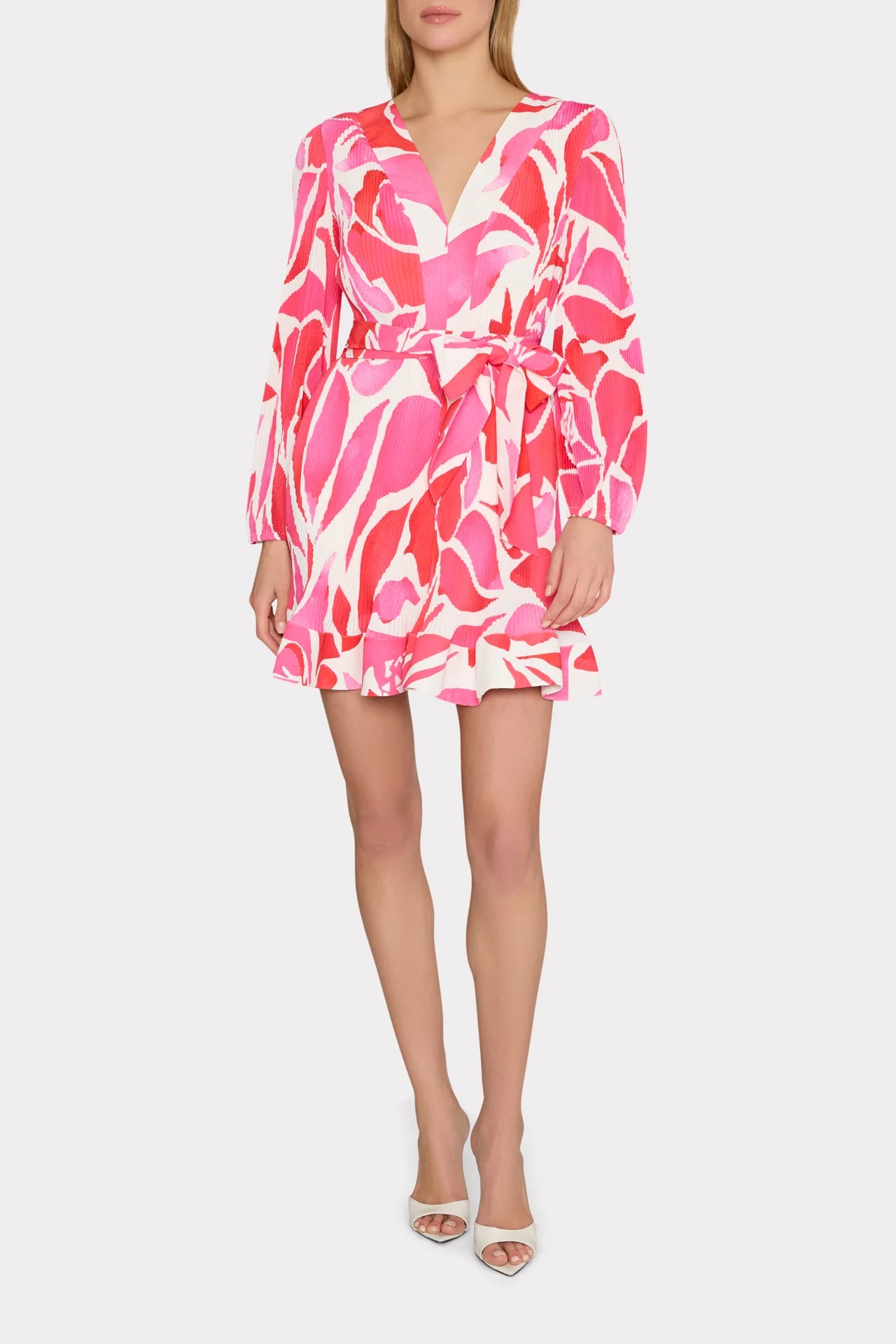 Milly Liv Dream Rose Pleated Dress