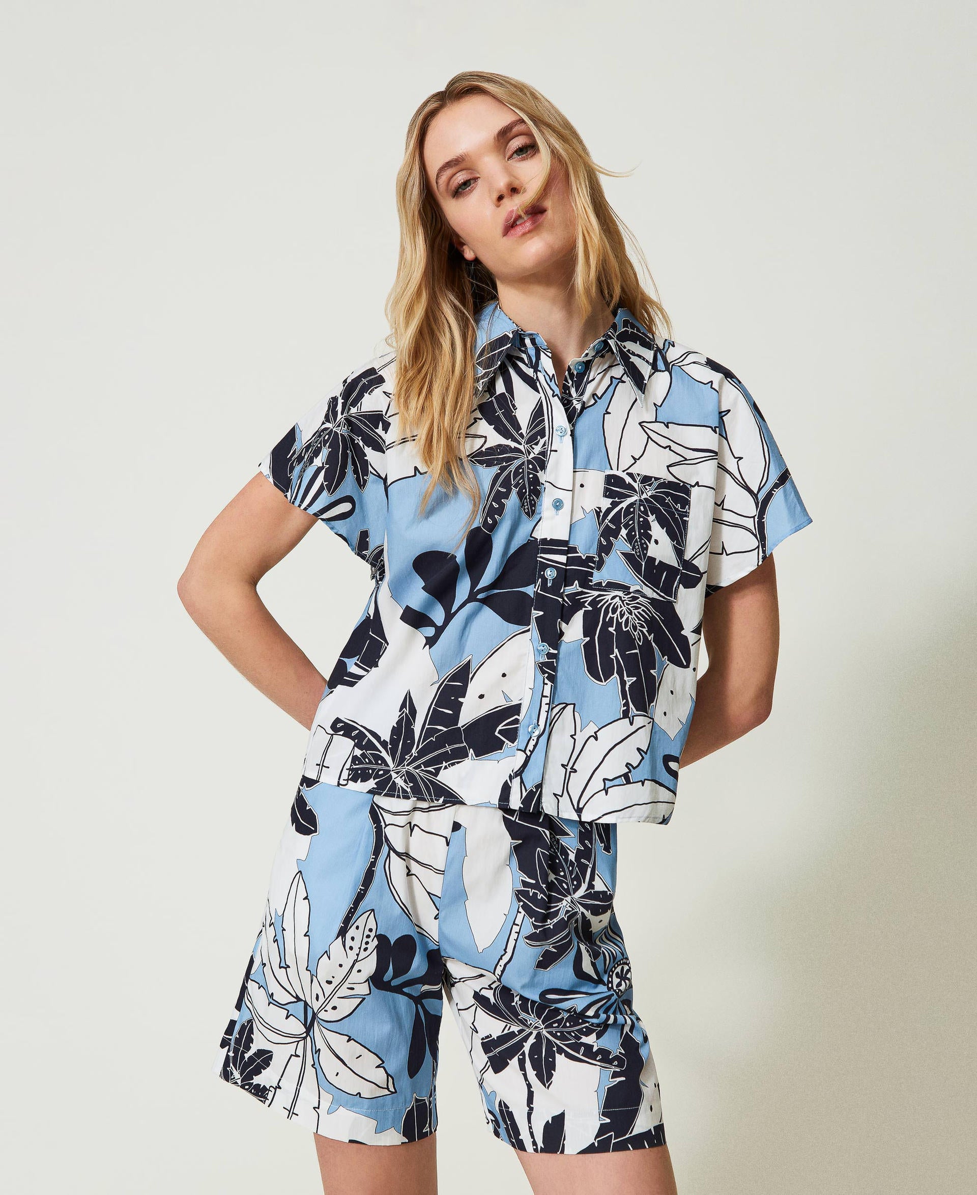 Chemise Twinset en popeline imprimée