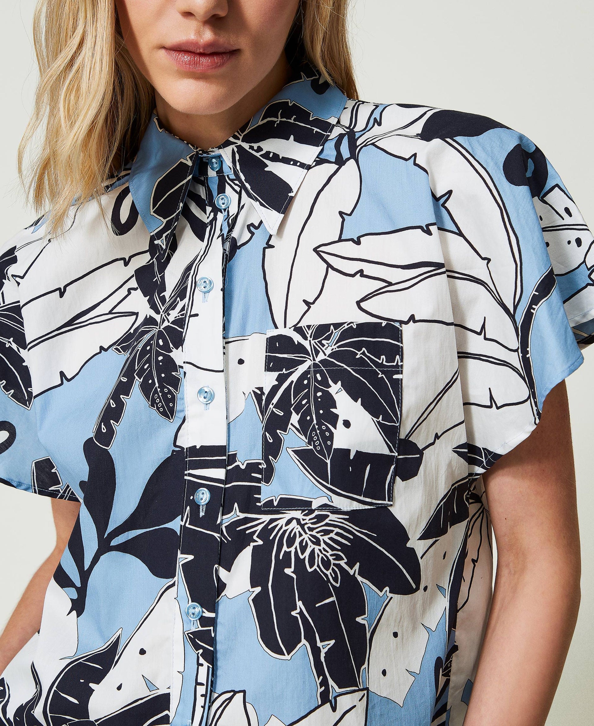 Chemise Twinset en popeline imprimée