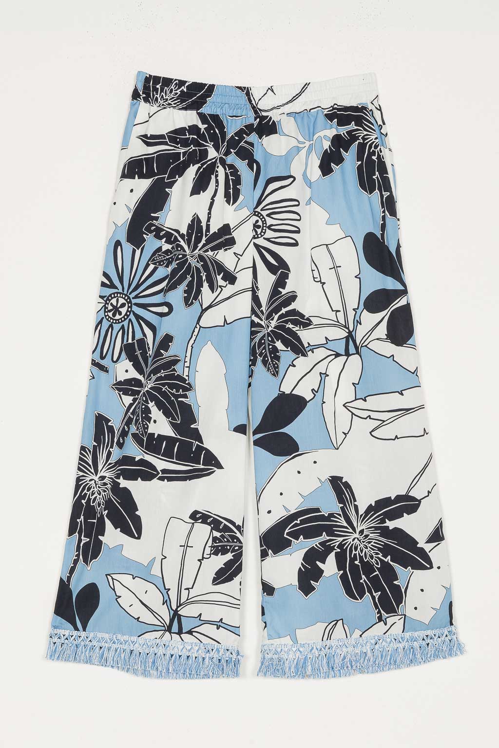 Pantalon en coton bleuet Twinset