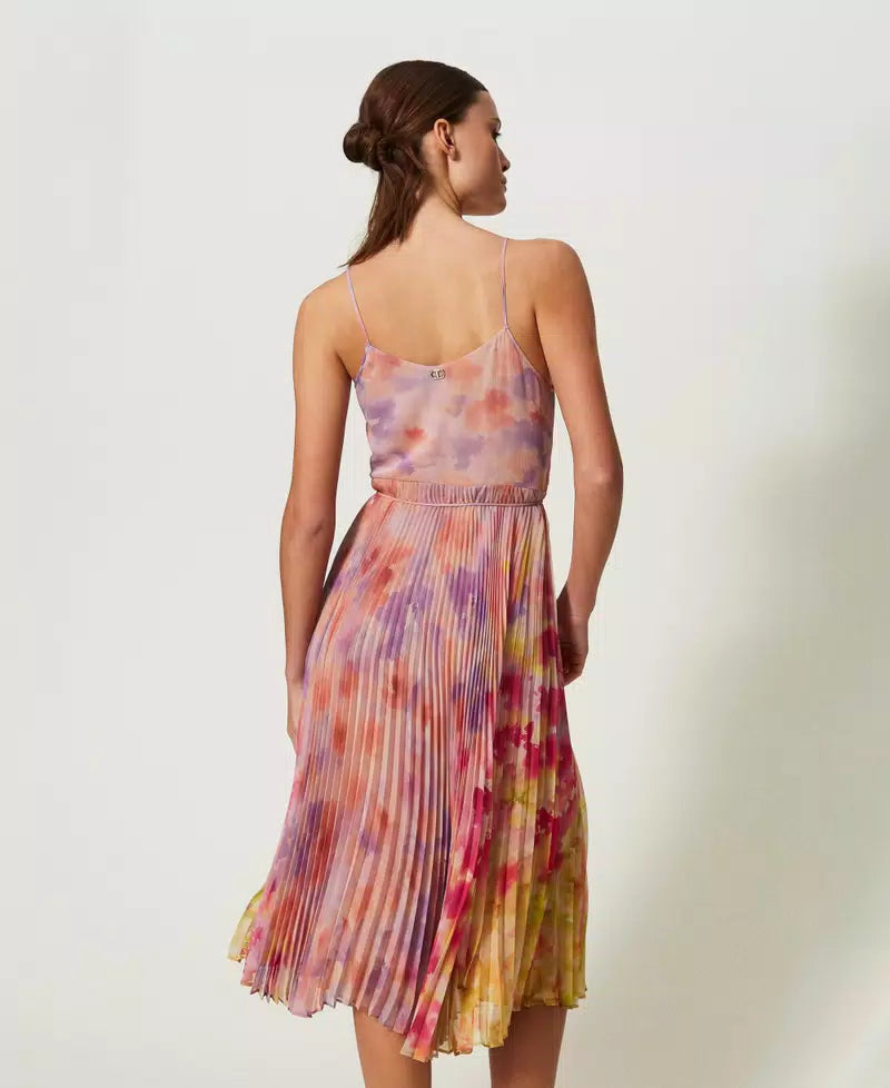 Twinset Midi creponne floral dress