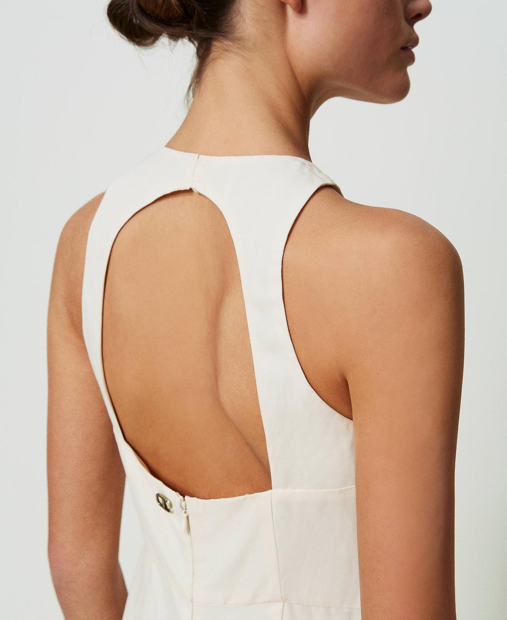 Twinset Long linen blend jumpsuit