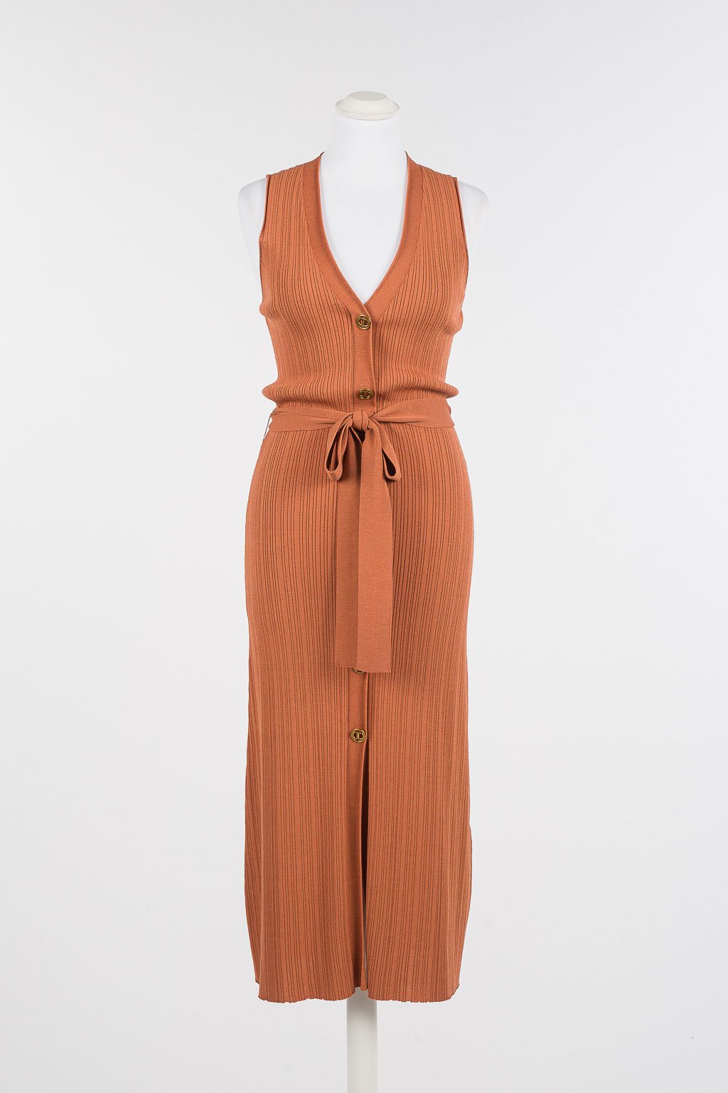 Robe Twinset côtelée sans manches