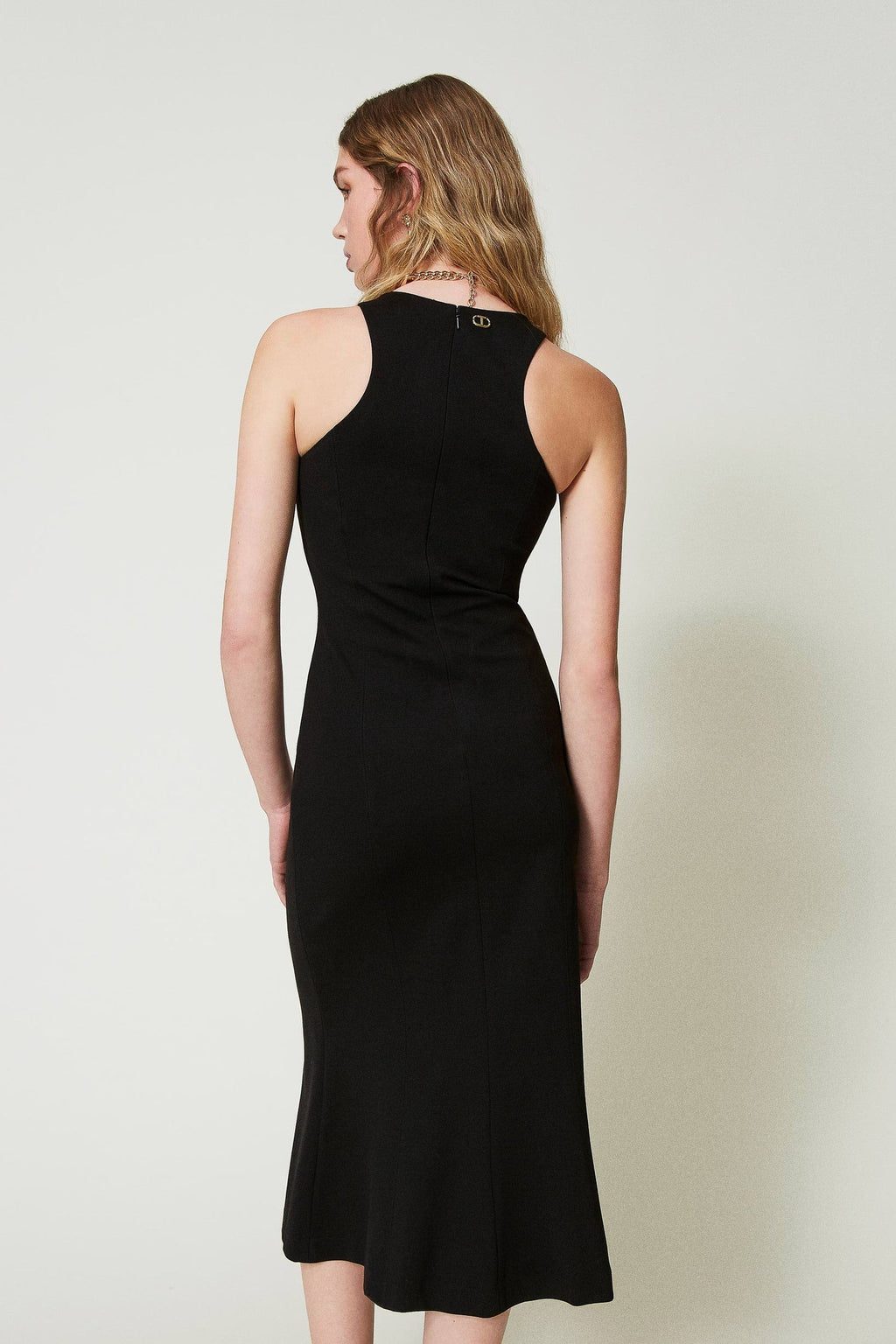 Robe midi à dos en dentelle Twinset
