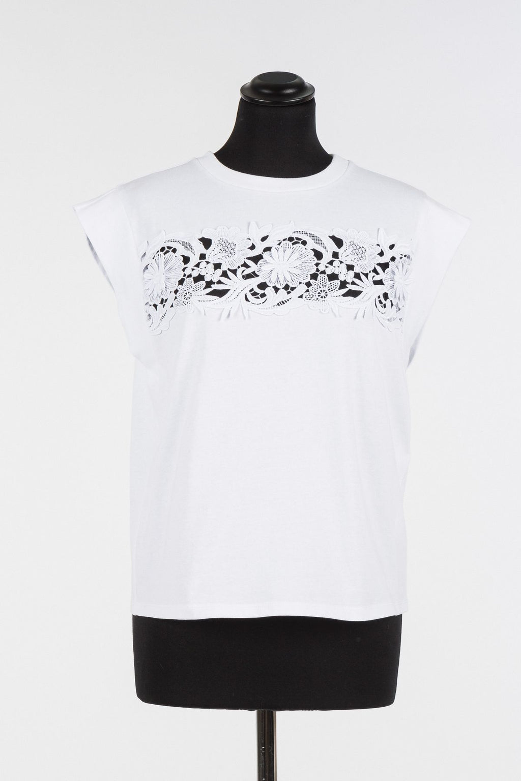 T-shirt Twinset avec application en dentelle