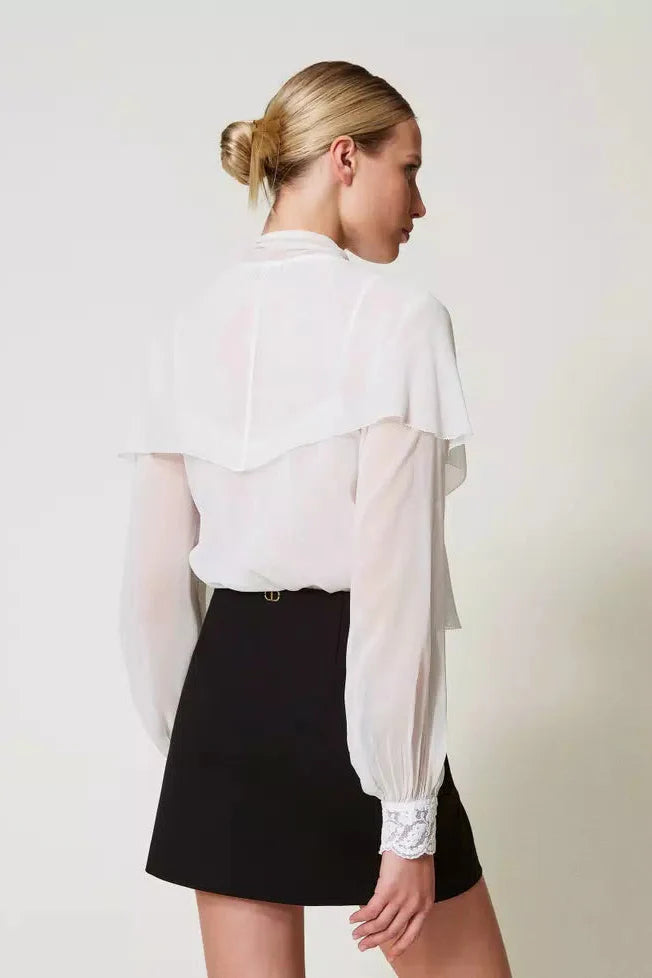 Jupe mini Twinset avec boutons en bijou