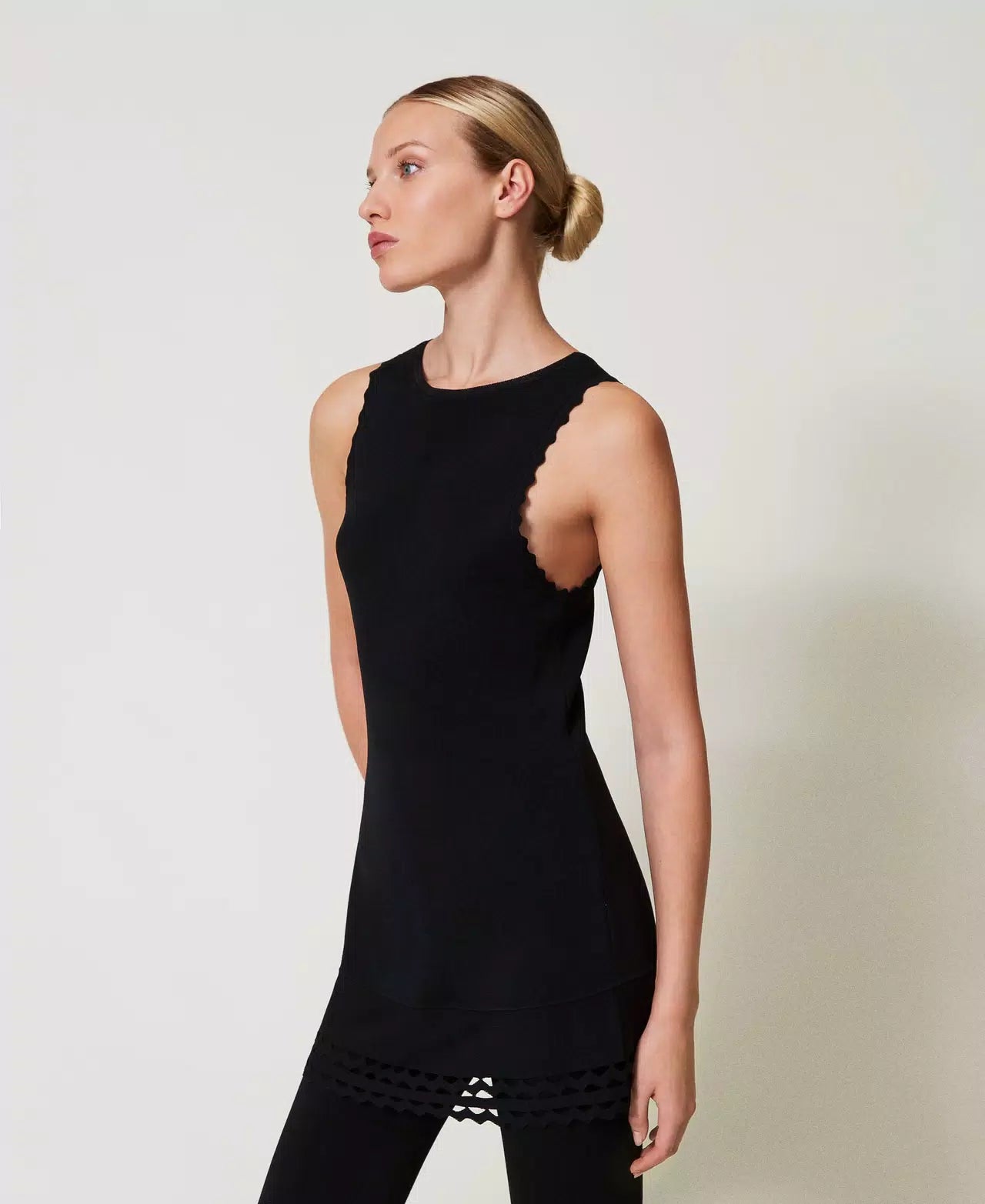Twinset Dual-use knit top with openwork