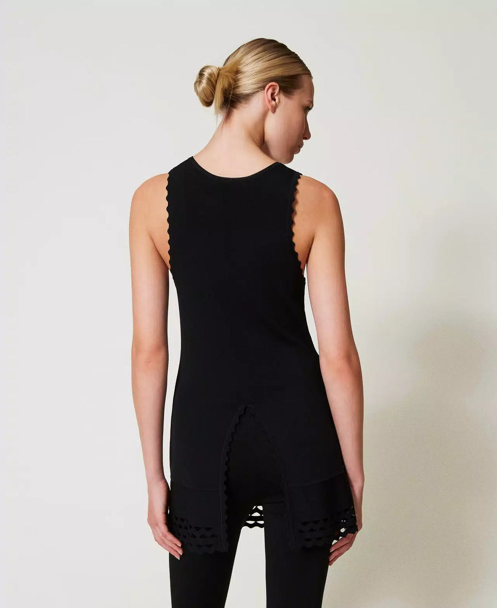 Twinset Dual-use knit top with openwork