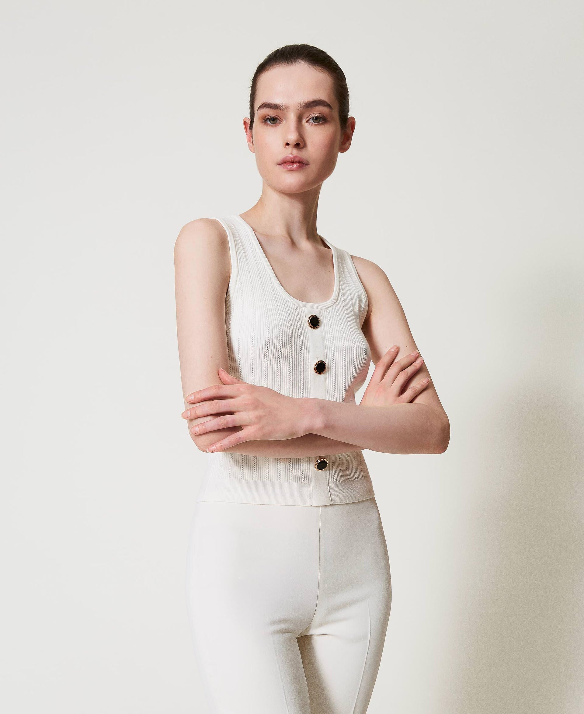 Twinset Knit top with decorative buttons