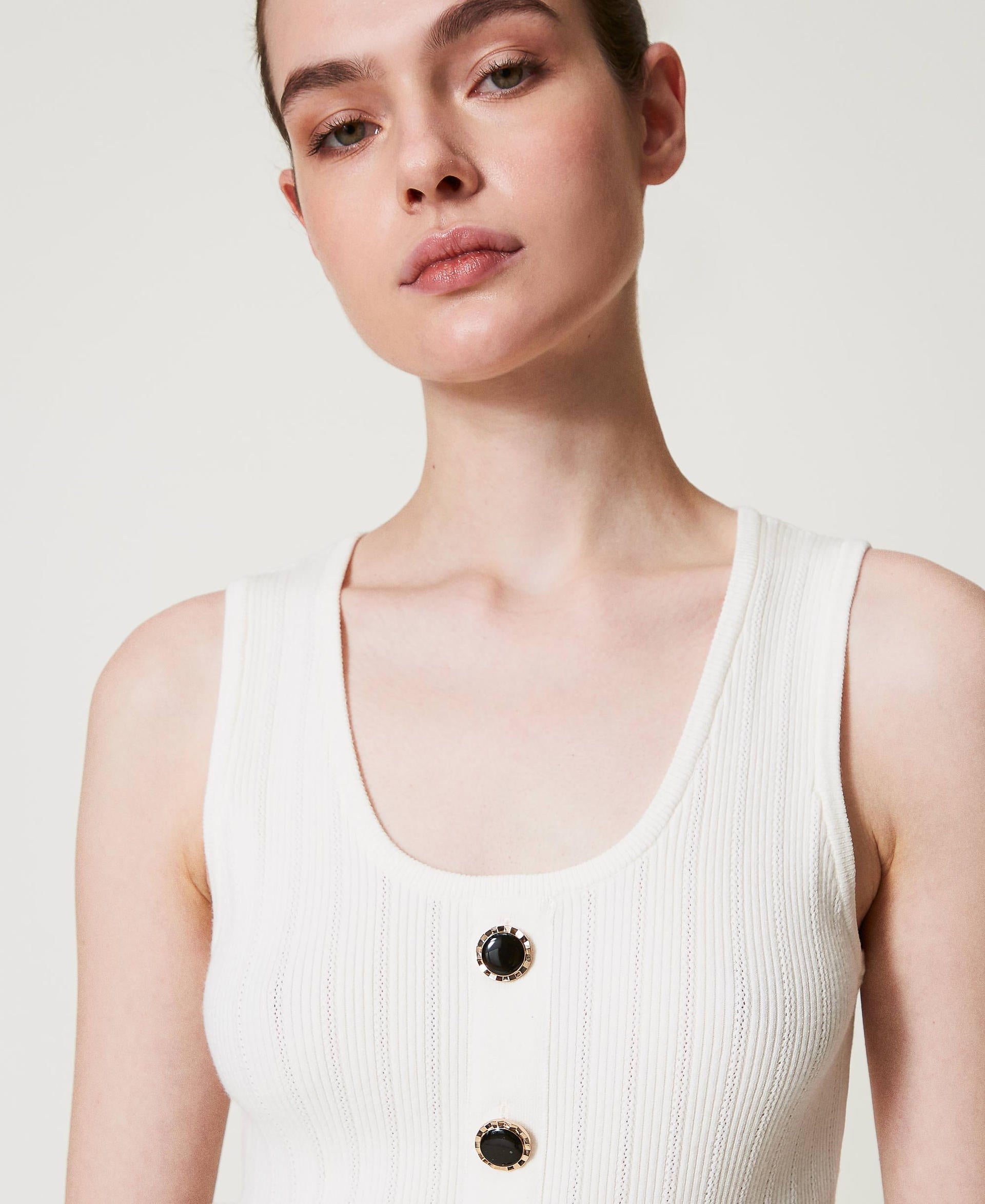 Twinset Knit top with decorative buttons