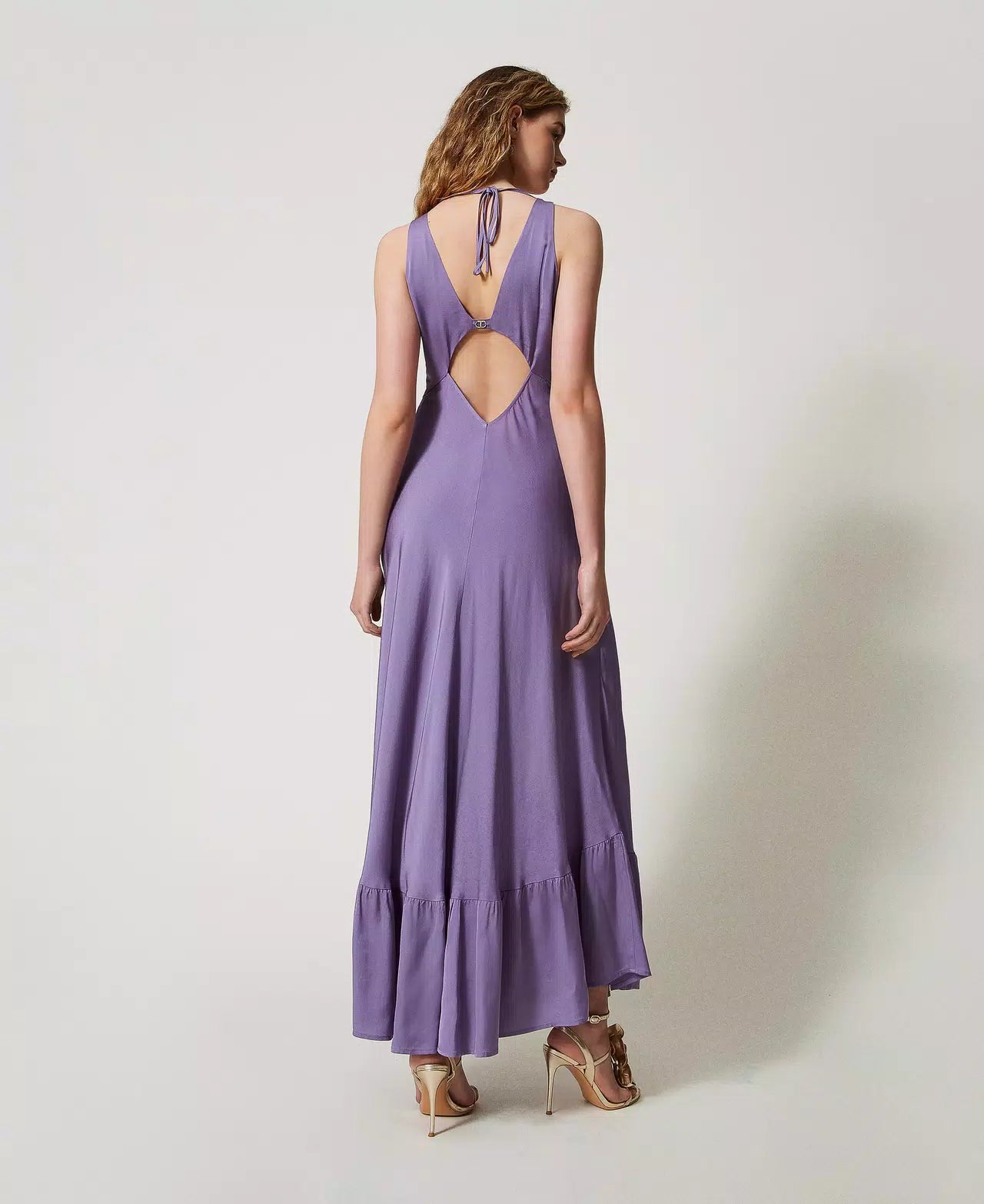 Twinset Long satin crepe dress
