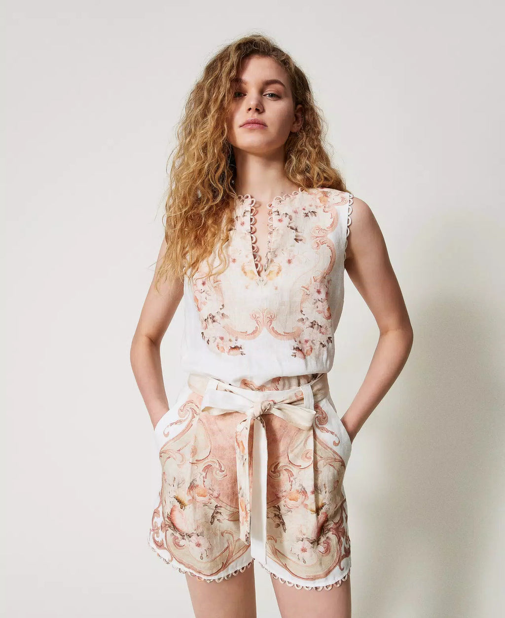 Shorts en lin Twinset