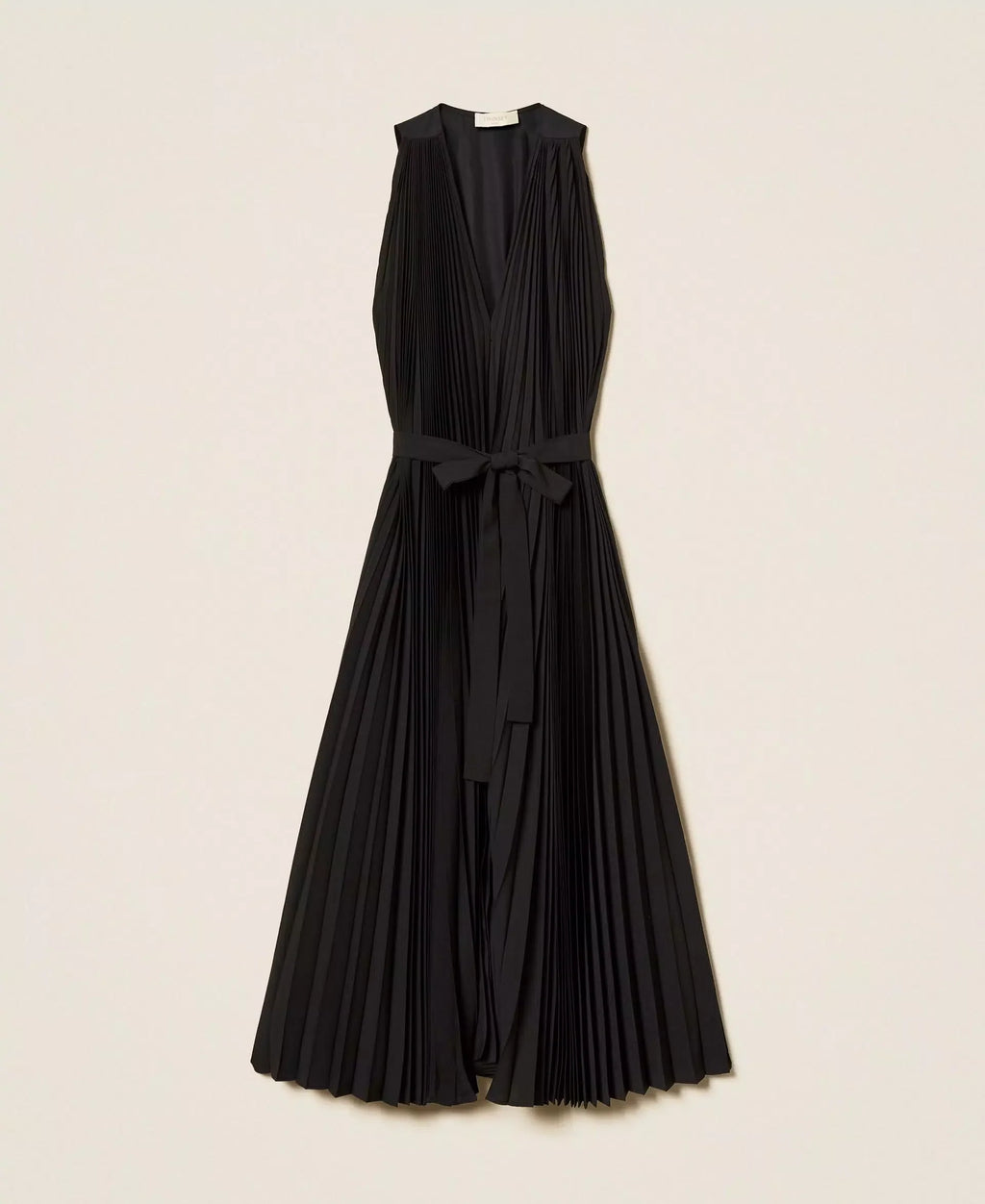 Robe longue Twinset en crêpe de Chine et popeline