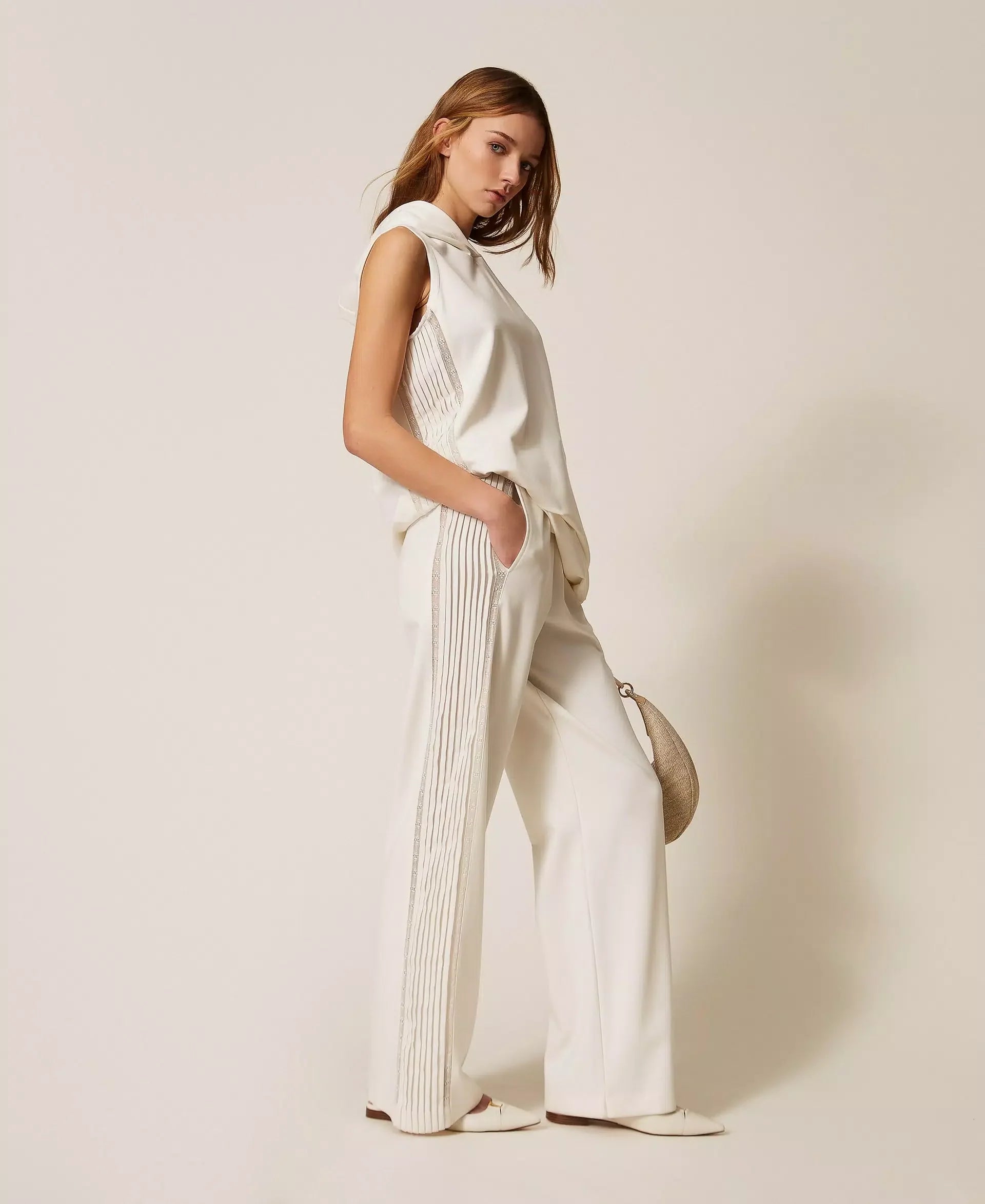 Twinset Recycled Crepe de Chine Trousers