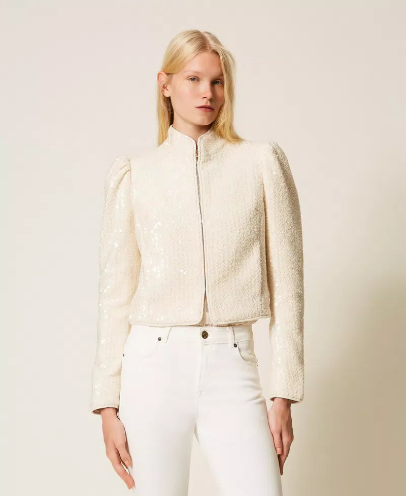 Twinset Boucle Jacket With Sequins