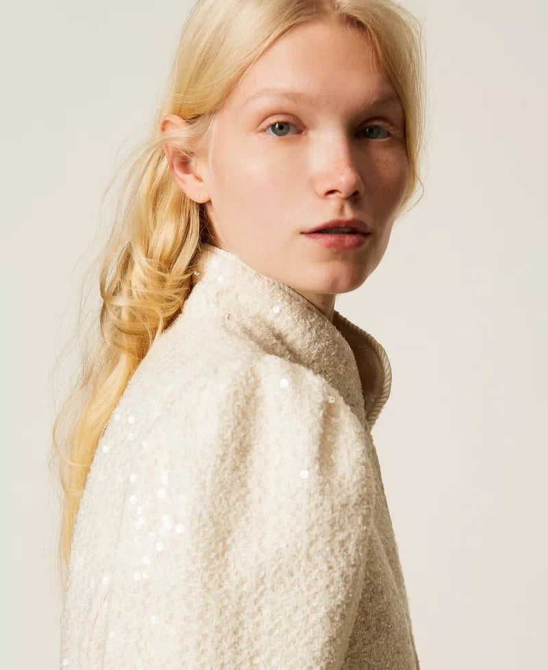 Twinset Boucle Jacket With Sequins