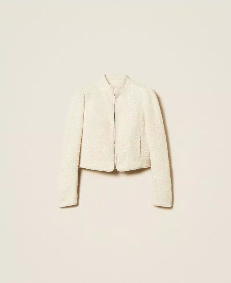 Twinset Boucle Jacket With Sequins