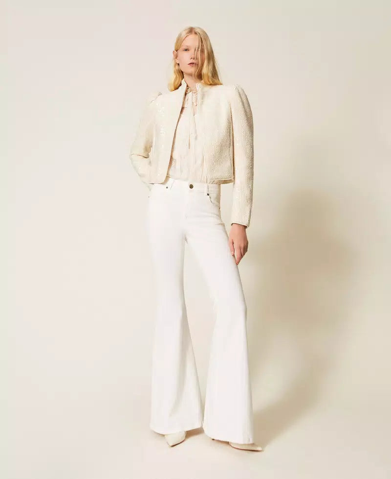 Twinset Boucle Jacket With Sequins
