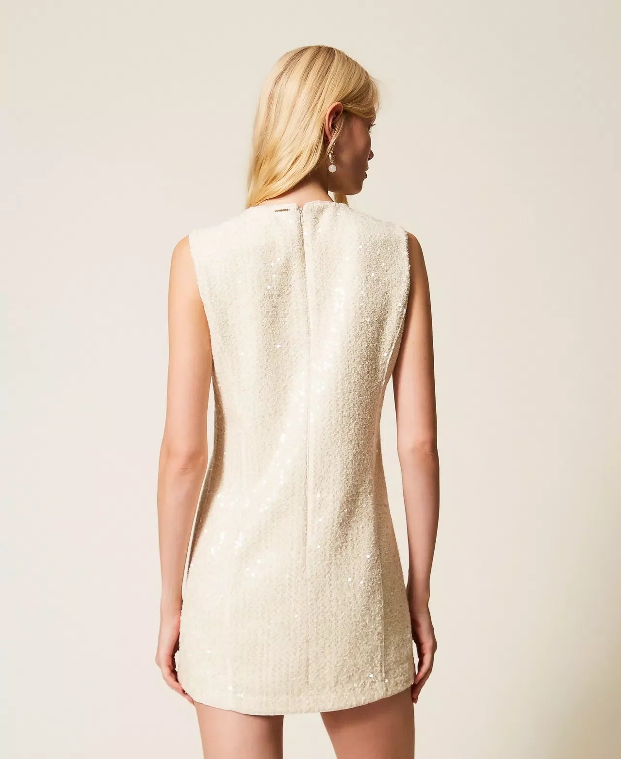 Twinset Short Boucle Dress With Sequins