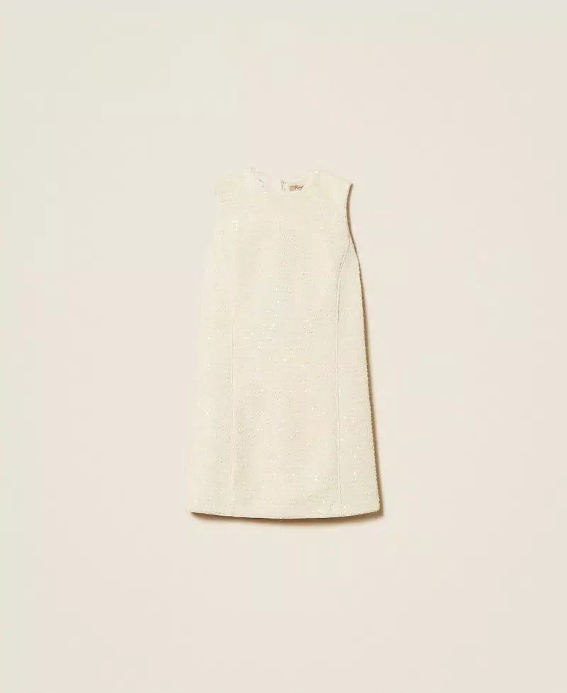 Twinset Short Boucle Dress With Sequins