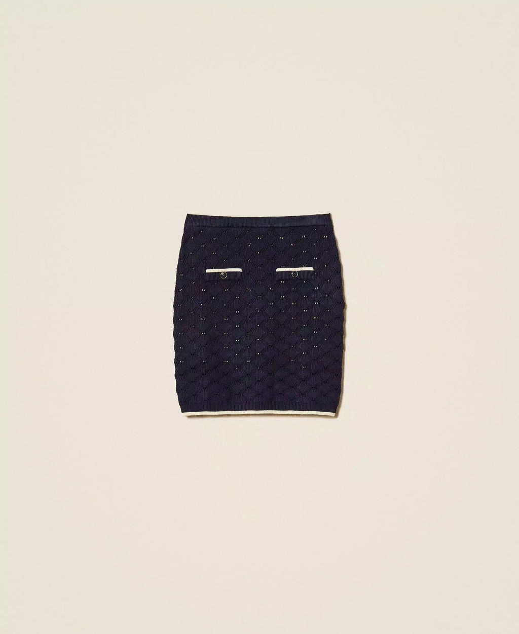 Twinset Short Jacquard-Knit Skirt
