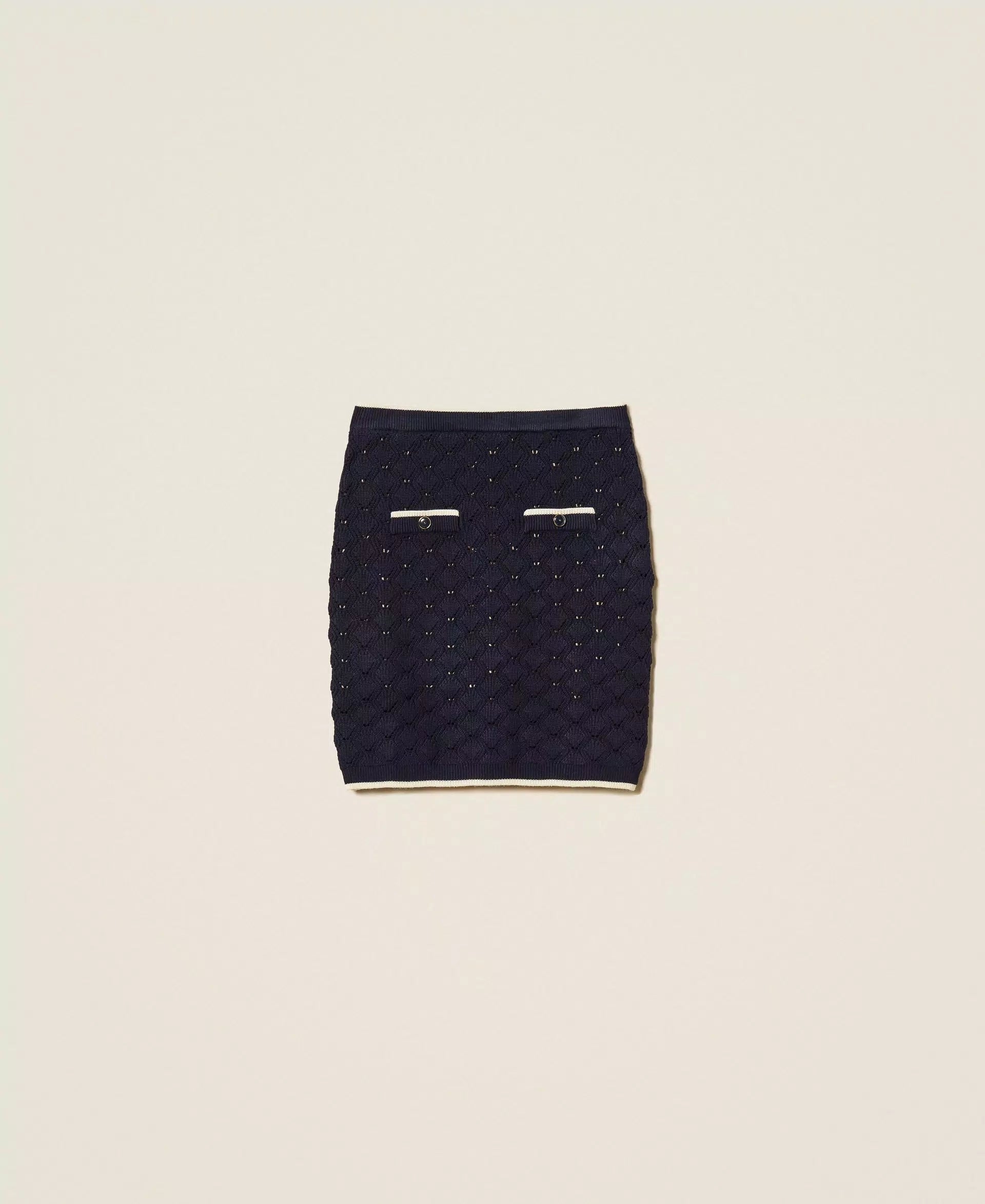 Twinset Short Jacquard-Knit Skirt