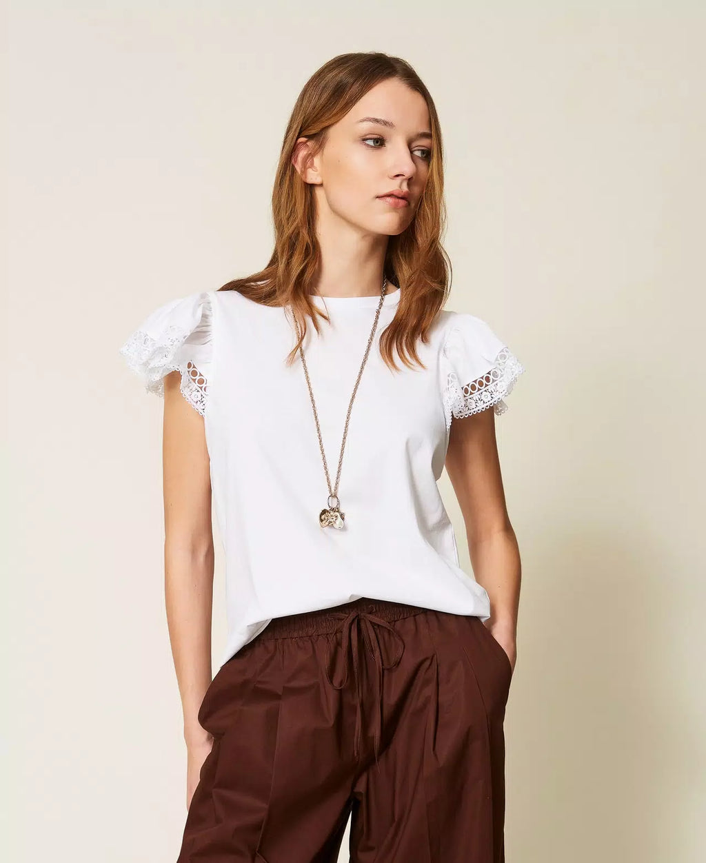 Twinset Regular Fit T-shirt With Lace
