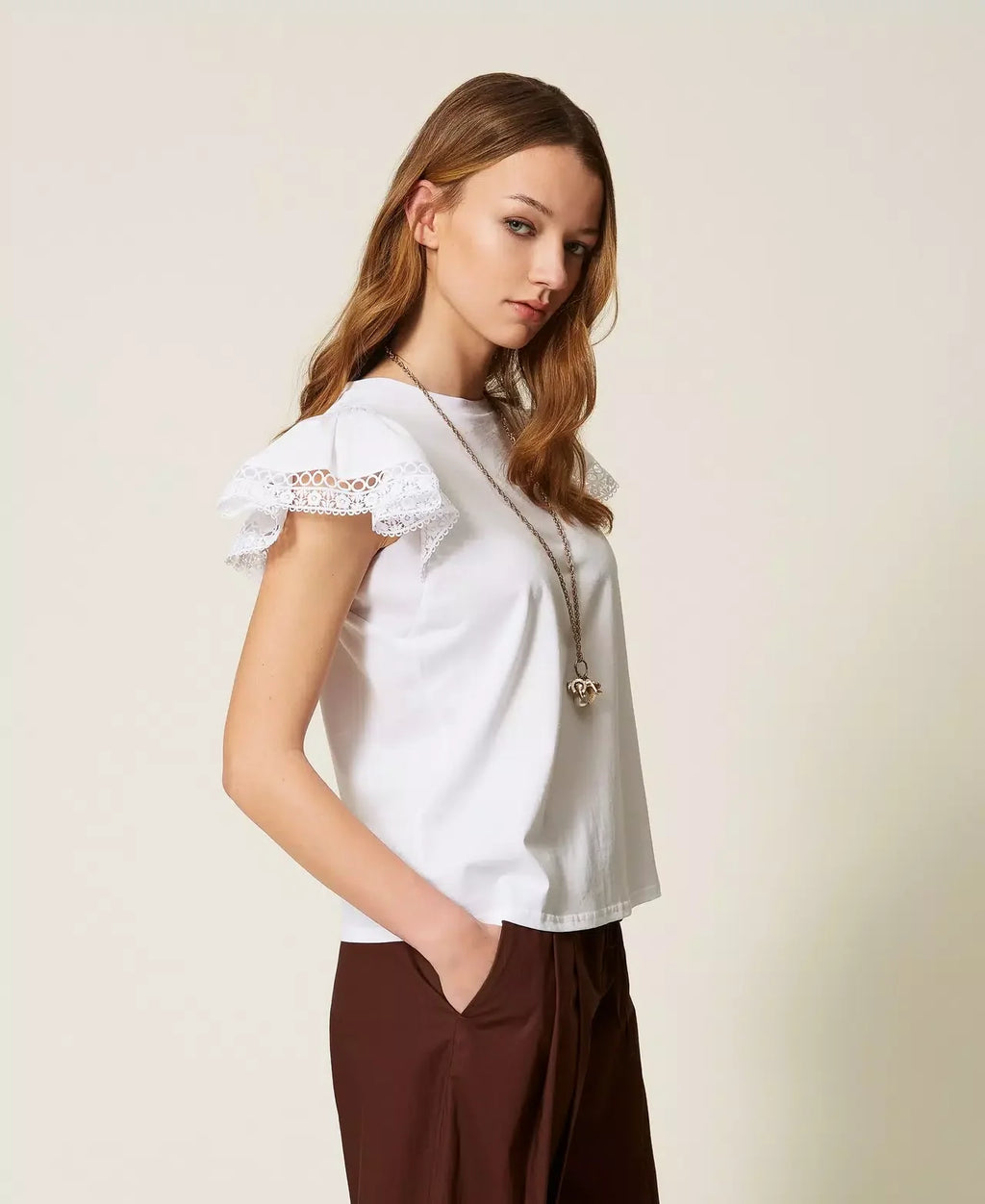Twinset Regular Fit T-shirt With Lace