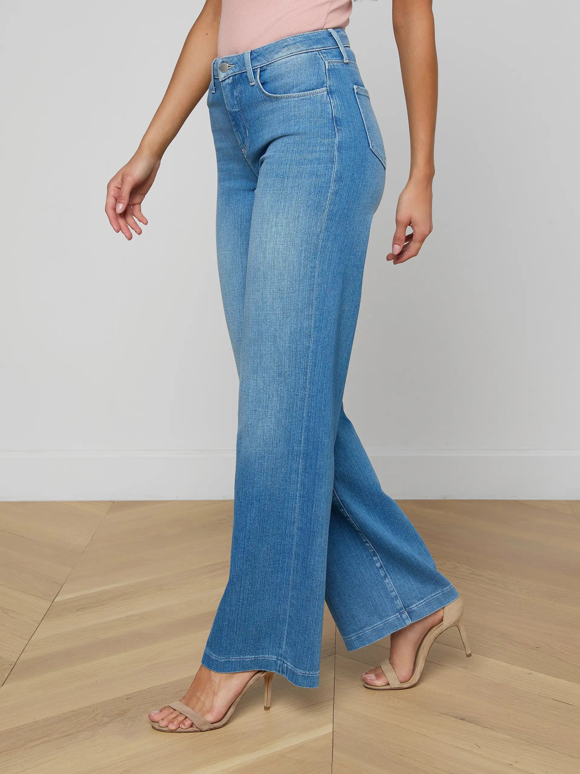 L'Agence Clayton Wide-Leg Jean Getty
