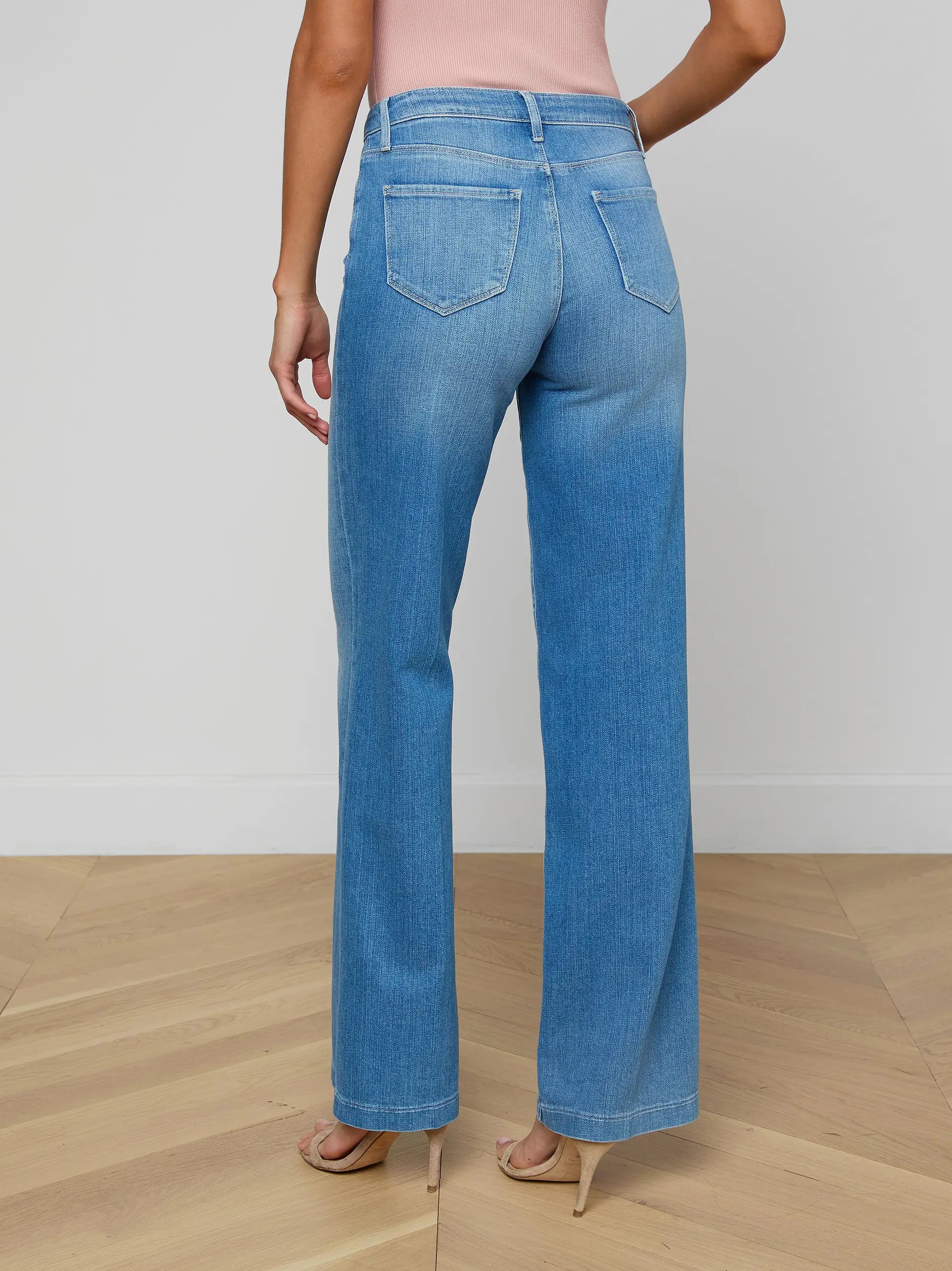 L'Agence Clayton Wide-Leg Jean Getty