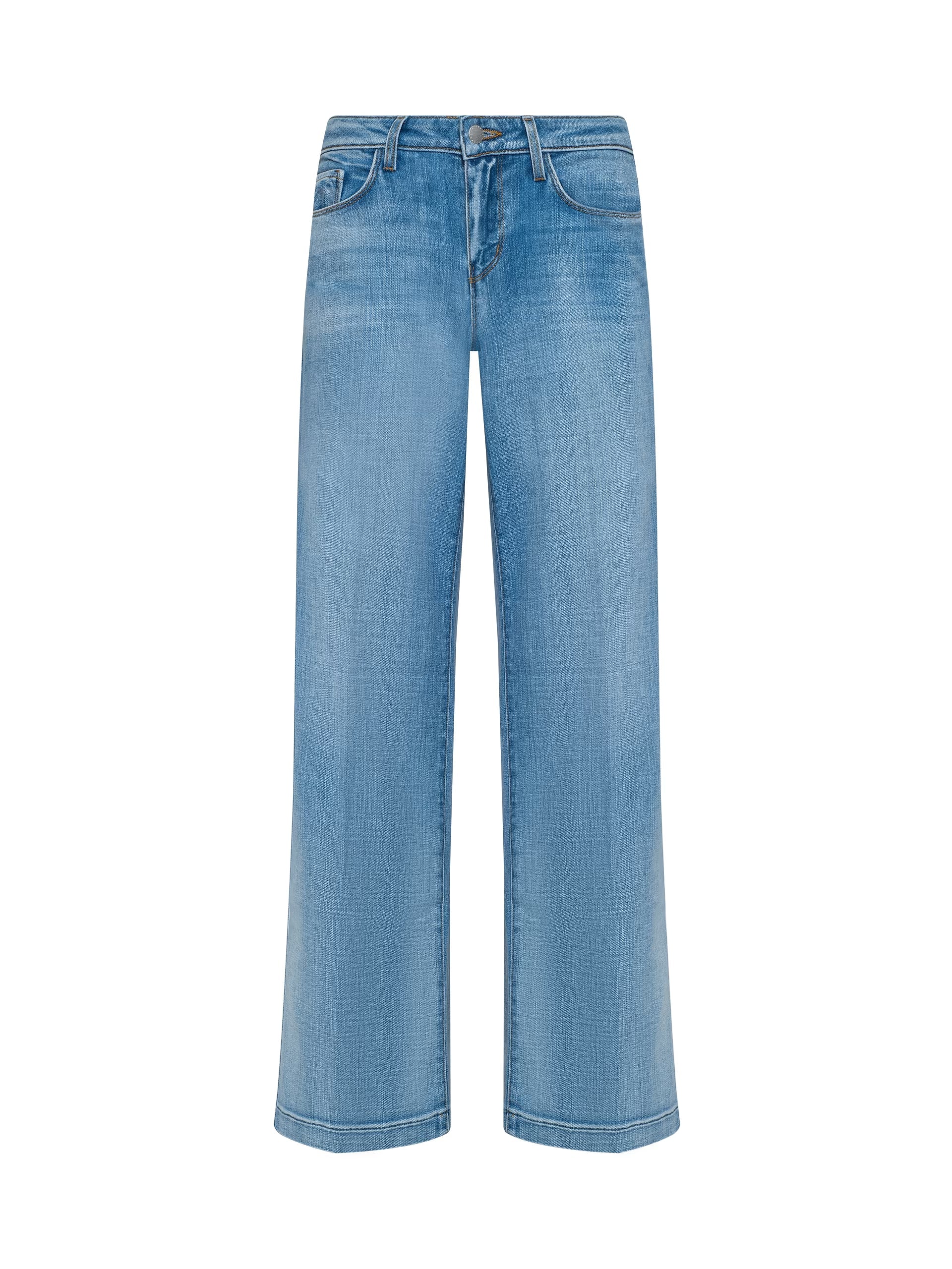 L'Agence Joanne Low-Rise Wide-Leg Jean Dry Ice
