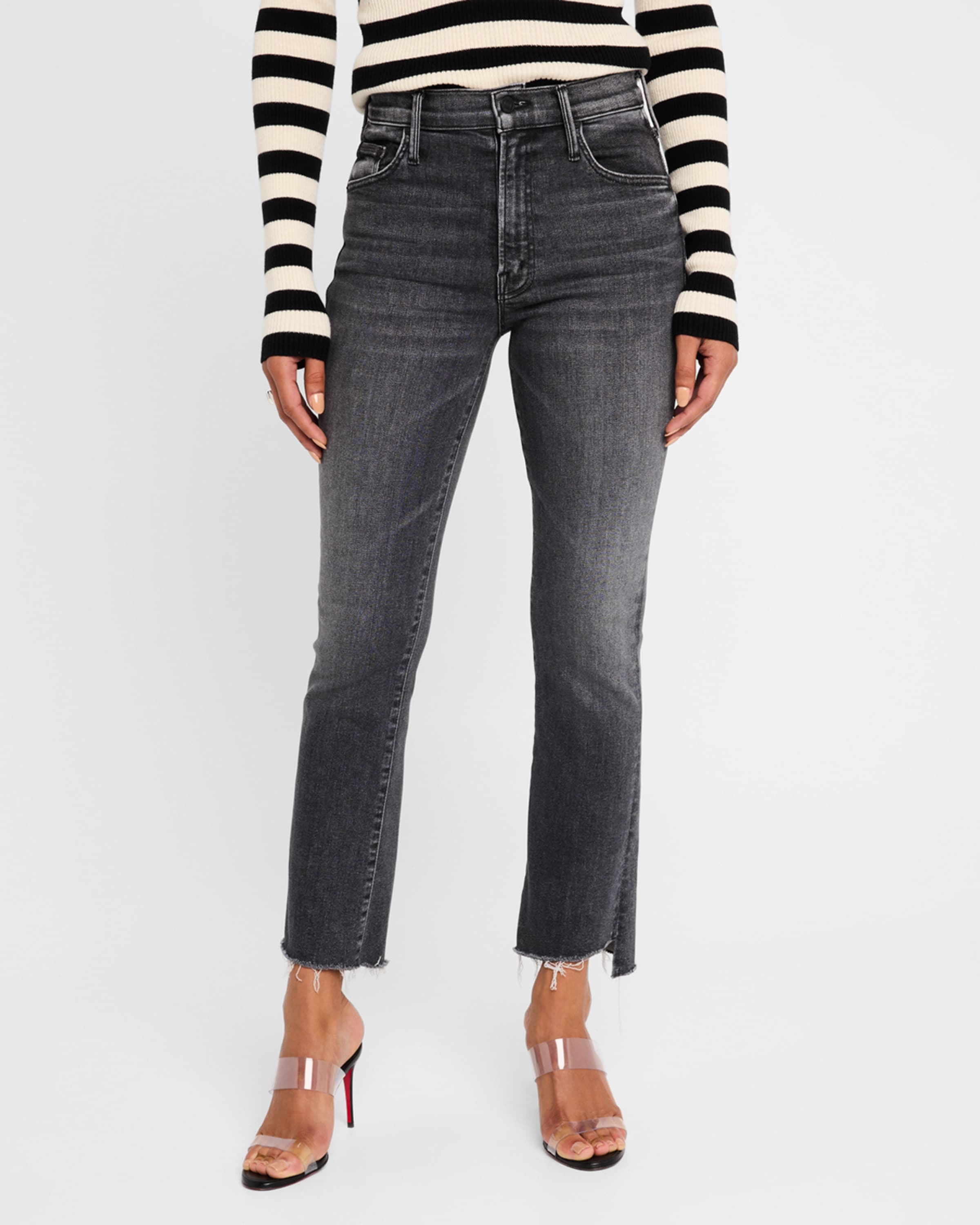 Jeans Mère Insider Crop Effilochés