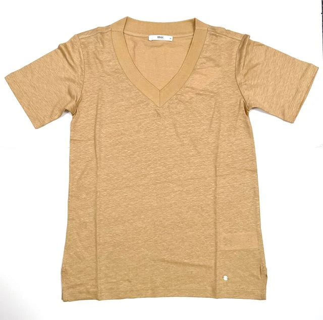 T-shirt BRAX Cathy en lin léger à col en V