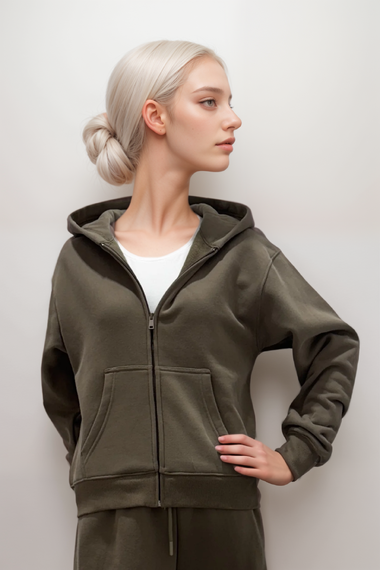 Pull zippé doux en polaire Luna