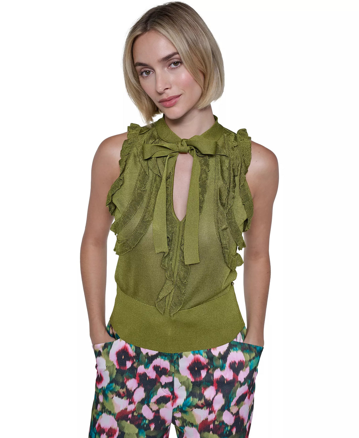 Sonia Rykiel Women's Halter Sleeveless Blouse -  Peridot