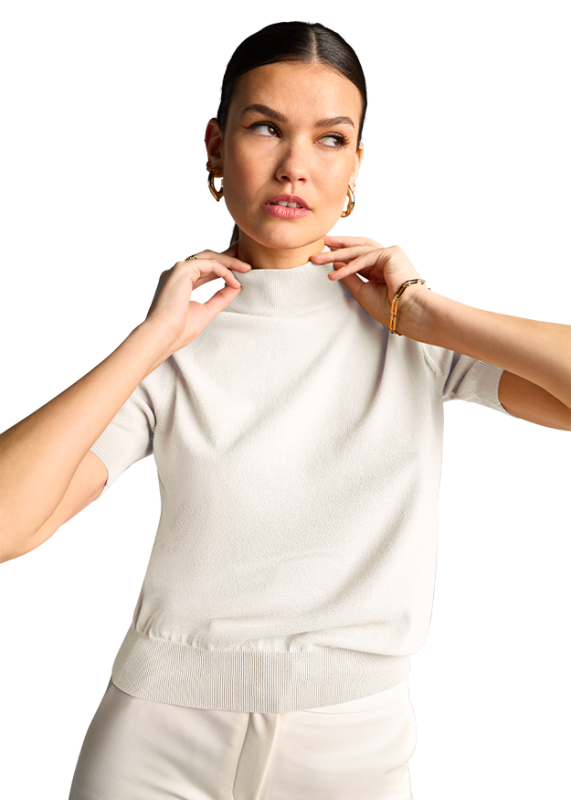 Riani Jumper with Short Sleeves Offwhite