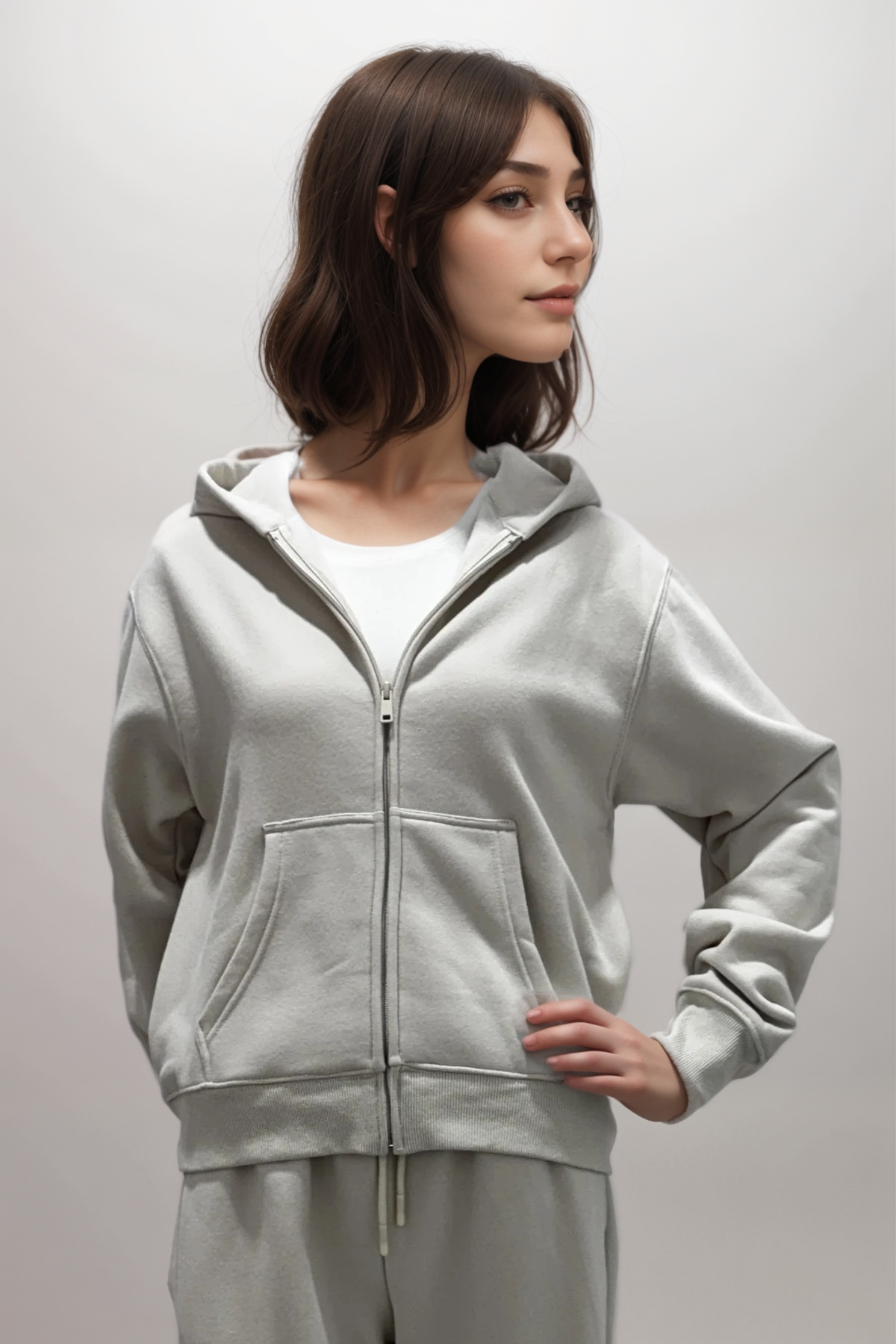 Pull zippé doux en polaire Luna