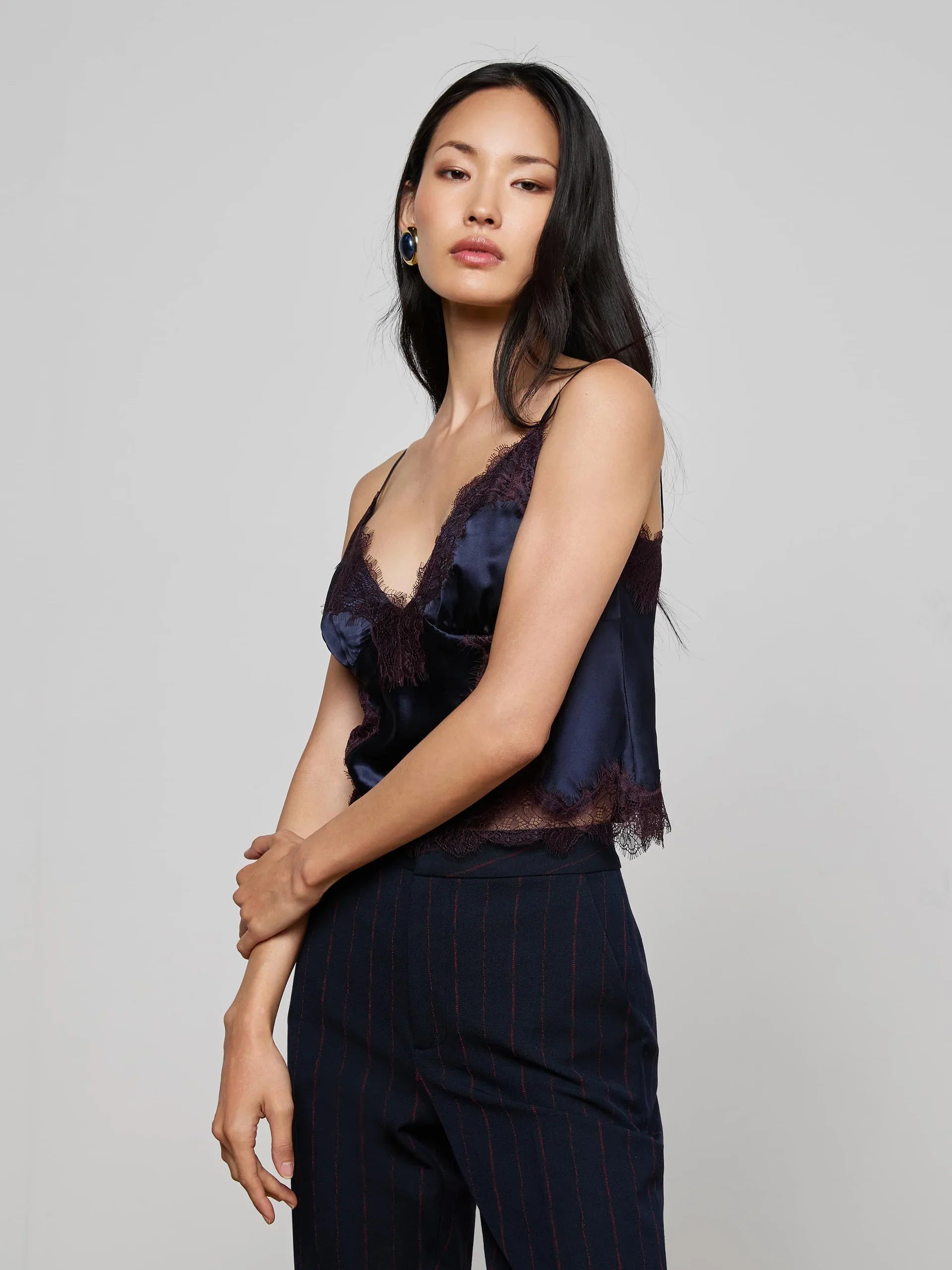 L'Agence Kimber Silk Lace Camisole
